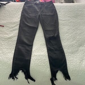 Black ripped jeans